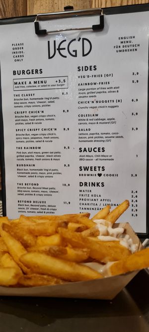 Menü und Pommes 🍟 at VEG'D - Vegan Burgers - F-Hain in Berlin