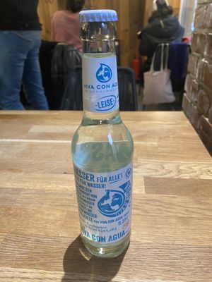 Bottled water (they don't do tap water)  at VEG'D - Vegan Burgers - F-Hain in Berlin