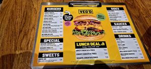 Menu at VEG'D - Vegan Burgers - F-Hain in Berlin
