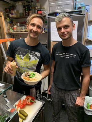 Kitchen team 🙌 at VEG'D - Vegan Burgers - F-Hain in Berlin