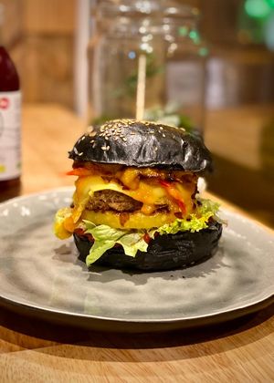 Praise Saitan 😈 at VEG'D - Vegan Burgers - F-Hain in Berlin