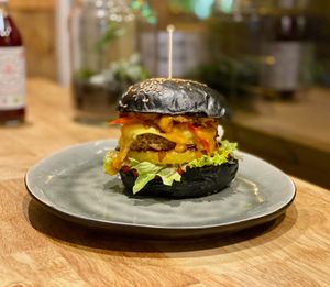 Praise Saitan 😈 at VEG'D - Vegan Burgers - F-Hain in Berlin