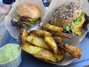 The Beyond and The Saint  at VEG'D - Vegan Burgers - F-Hain in Berlin