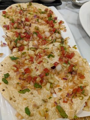 Masala poppadoms at Primani's in Udon Thani