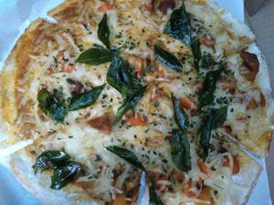 Curry rendang lion mane pizza with vegan cheese at Flavours by Saute 寻味•素特 in Central Singapore