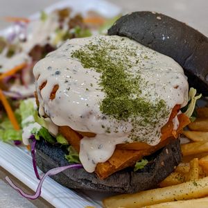 Double Patty Ah Pui Burger at Flavours by Saute 寻味•素特 in Central Singapore