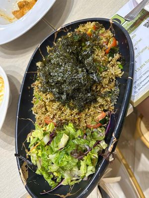 Fried rice cedar shoot .. ok but the rice next photo more flavourful) at Flavours by Saute 寻味•素特 in Central Singapore