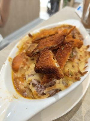 Oyster cutlet vegan baked rice at Flavours by Saute 寻味•素特 in Central Singapore