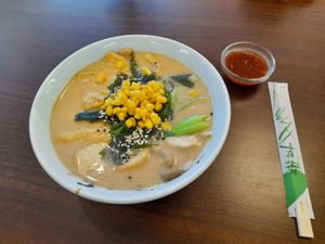 Vegan ramen at Veganland in Prague
