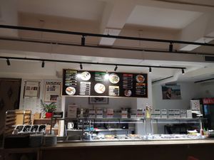 Inside at Veganland in Prague