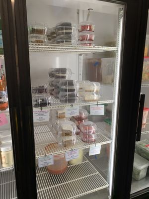 Dessert case at Loving Hut in Cincinnati