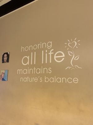 Wall at Loving Hut in Cincinnati