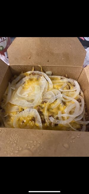 Cincinnati chili   at Loving Hut in Cincinnati