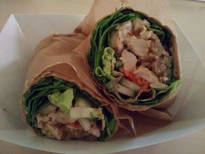 delicious wrap at Loving Hut in Cincinnati
