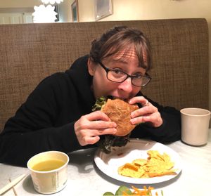 Impossible Burger - best I’ve ever had! at Loving Hut in Cincinnati