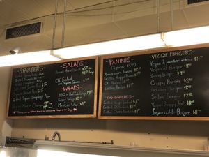 The menu at Loving Hut in Cincinnati