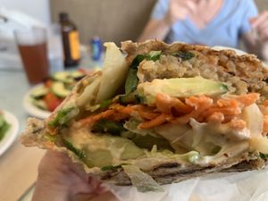 Sunny wrap!! Delicious and good for you. at Loving Hut in Cincinnati