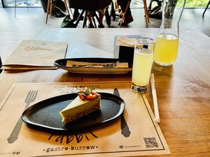 Lemonade and raw cake   at Black Rabbit in Chisinau