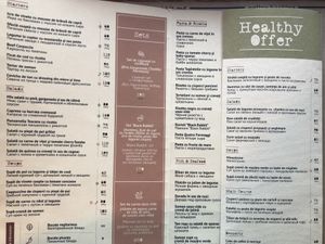 Menu at Black Rabbit in Chisinau