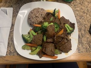 Beef wonder dish  at Anna's Vegan Plate in Palm Bay