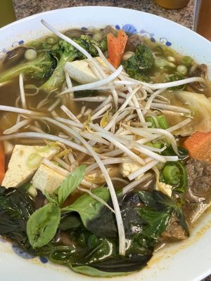 Royal noodle soup  at Anna's Vegan Plate in Palm Bay