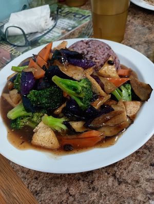 EGGPLANT TOFU at Anna's Vegan Plate in Palm Bay