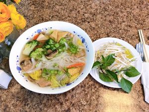 Pho Noodle Soup at Anna's Vegan Plate in Palm Bay