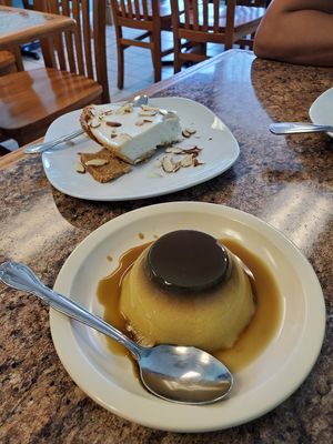 Awesome cheesecake and flan!!!! at Anna's Vegan Plate in Palm Bay