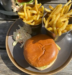 Vegan burgers  at Pooley Bridge Inn in Penrith