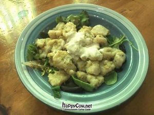 Gnocchi: house-made potato dumplings in a fennel bulb thyme vinaigrette with cashew-lemon cream
mmmmmmmm.... at Earth House in Indianapolis