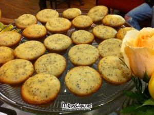 grapefruit lemon poppy seed muffins  :) at Earth House in Indianapolis