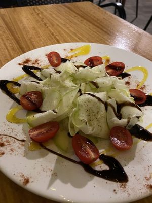 Vegan carpaccio  at Las Tapas de Miguel in Fuerteventura