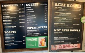 Wall menus at South Block in Alexandria