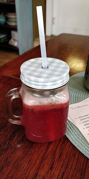 cherry soda at Bistro Les in Decin