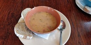 lentil soup at Bistro Les in Decin