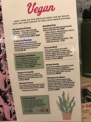 Took a photo of the menu but my our food 🙃🙃  at Güero's Taco Bar in Austin