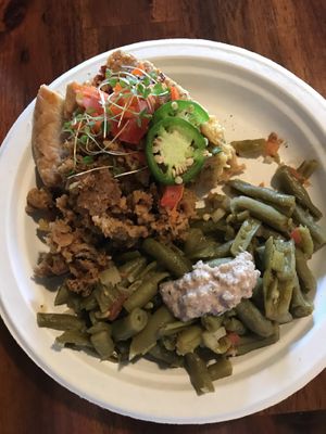 Quiche + eggplant sausage 😍 at Callie's Kitchen in Tomball