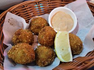 Cauliflower-avocado bites! All vegan. at Hooked Poke 훅트포케 in Seoul
