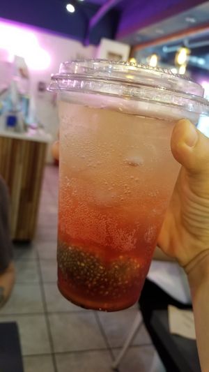 Pomagranite chia seed ade at Hooked Poke 훅트포케 in Seoul