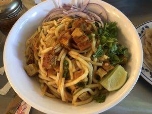 Tofu noodle salad. at Top Burmese in Portland