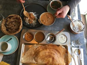 Parotta. Veg curry. Dosa. at The South Indian in Stockholm