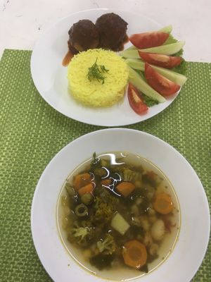 Daily lunch menu, 55grn, July 2019. at Green Life in Ternopil