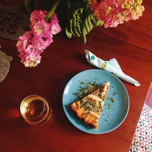 Savory vegetarian tart at Miejsce in Sopot