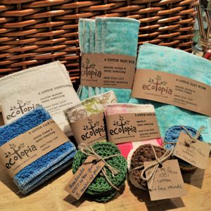 Handmade upcycled plastic free reusables! at Ecotopia in Leeds