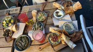 Delicous small platters, so much flavor !! at Pois Chiche in Brussels