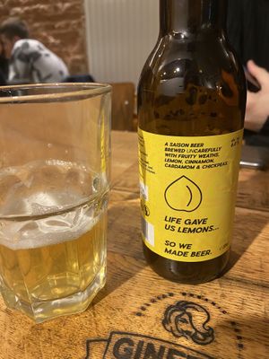 Their beer  at Pois Chiche in Brussels