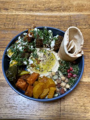 Vegan bowl for 18€  at Pois Chiche in Brussels