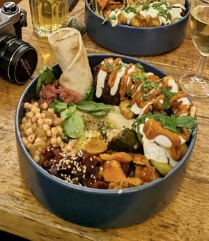 Shawarma plate  at Pois Chiche in Brussels