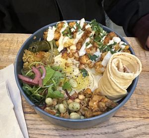 Cauliflower plate   at Pois Chiche in Brussels