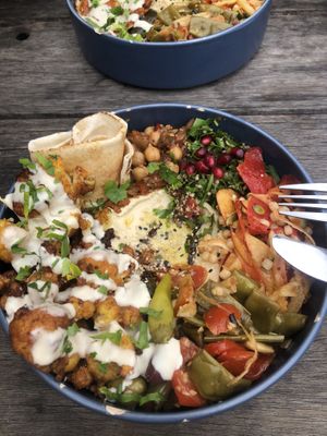 Cauliflower shawarma bowl (18€)  at Pois Chiche in Brussels